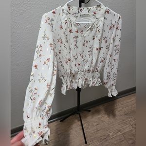 White Floral Long Sleeve